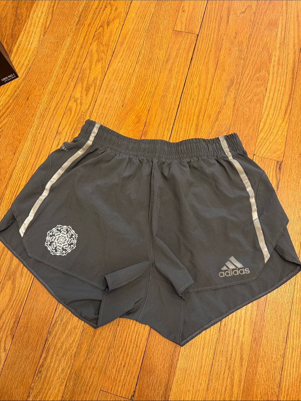 Adidas obsideian TinMan Elite running shorts. 3in